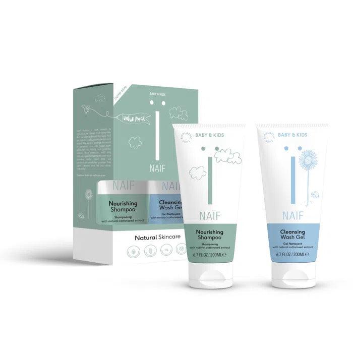 Naïf Naïf Shampoo Washing Gel Duo for Baby Kids (2x200ml