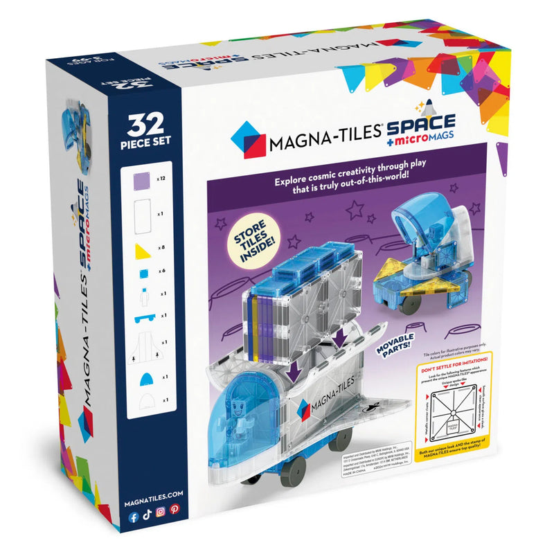 Magna-Tiles | Magnetische Fliesen - Raum - Raumschiff - 32-teilig