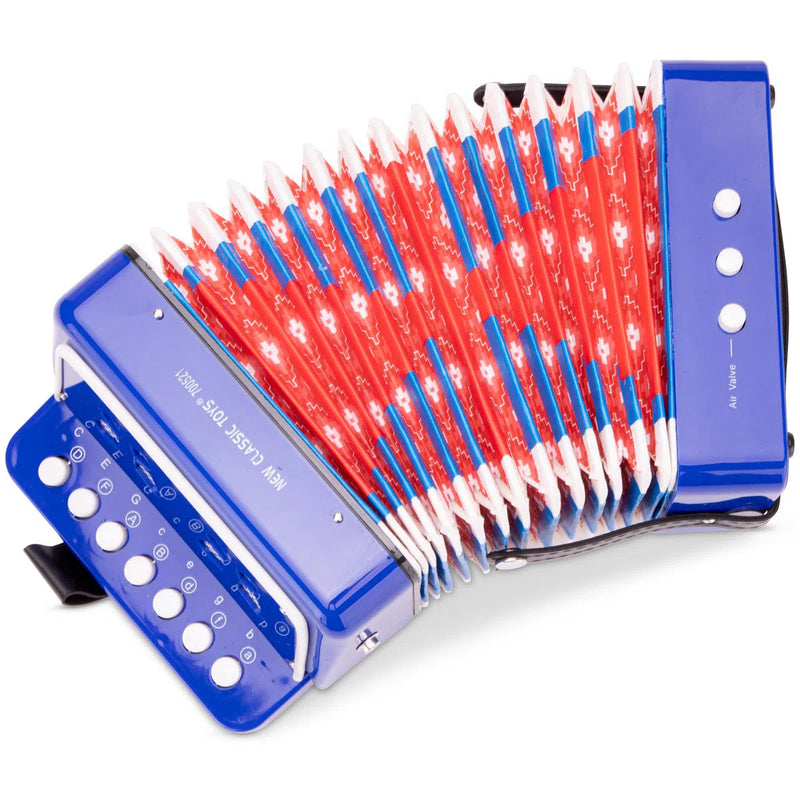 New Classic Toys | Accordeon - Blauw met Muziekboek