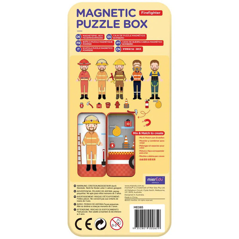 MierEdu | Magnetische Puzzeldoos - Brandweerman