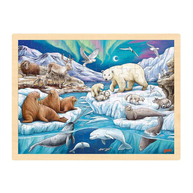 Goki | Wooden Puzzle - Animals Antarctica - 96 pieces