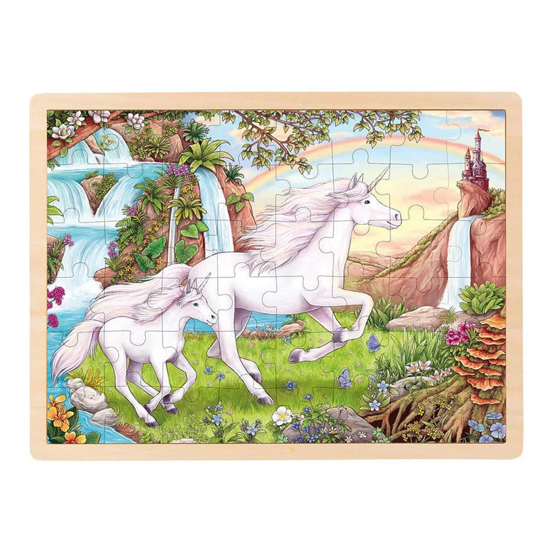 Goki | Wooden Puzzle - Unicorns - 96 pieces