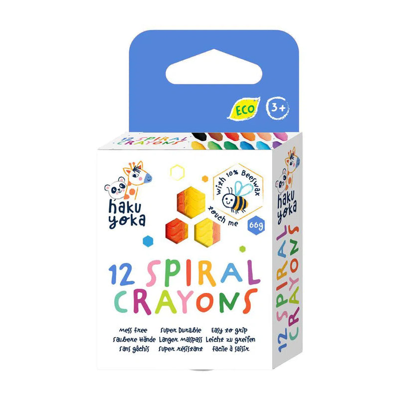 Haku Yoka | Spiral Crayons - 12 wax crayons