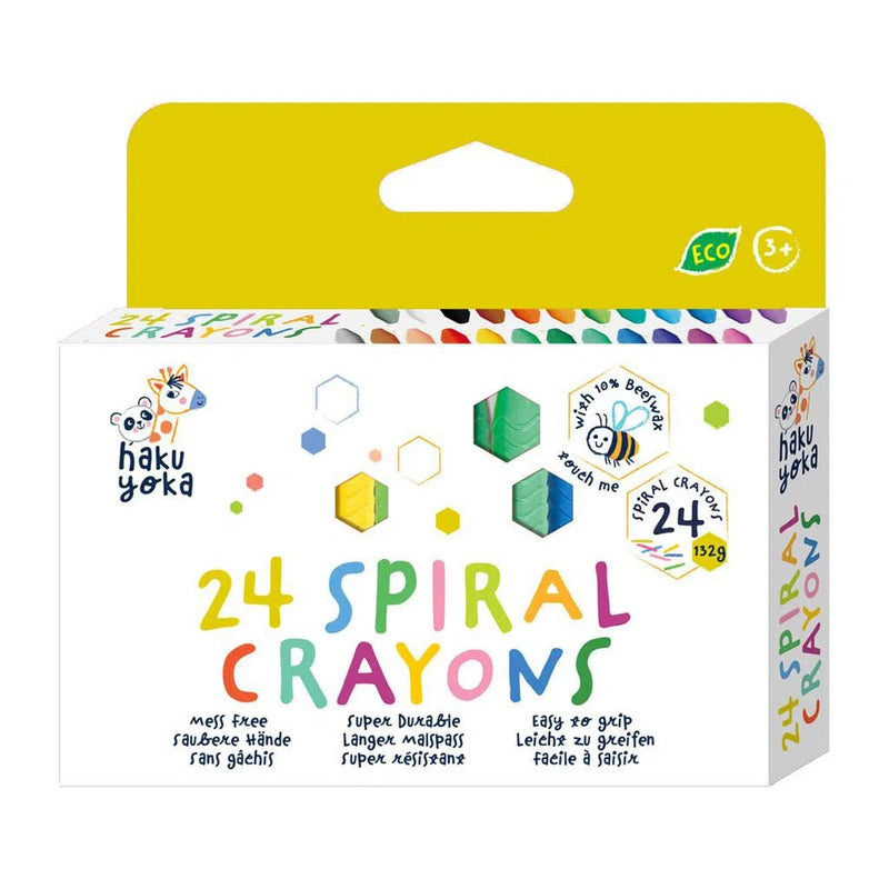 Haku Yoka | Spiral Crayons - 24 wax crayons