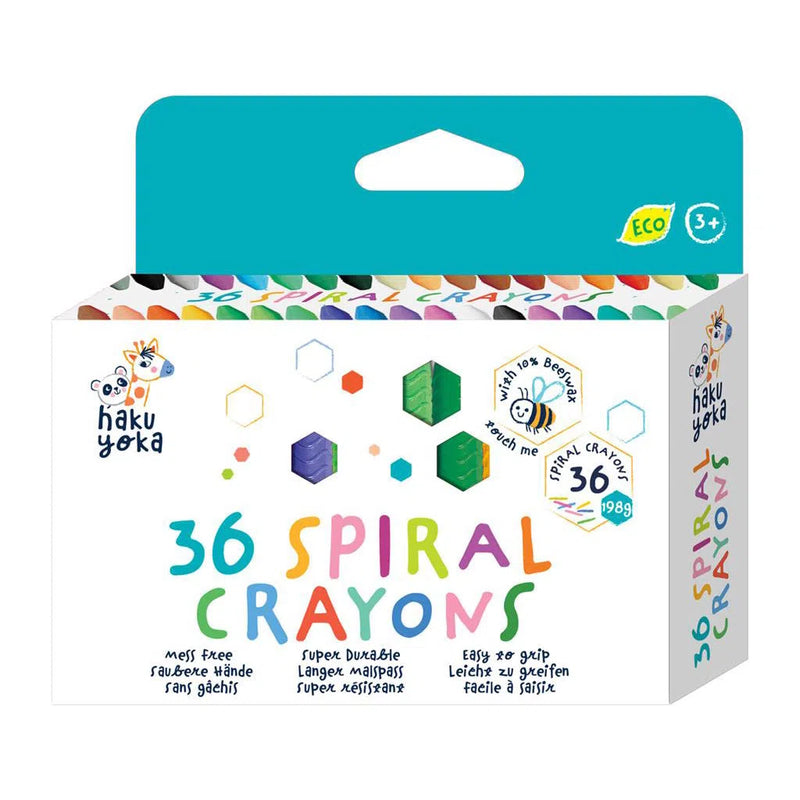 Haku Yoka | Spiral Crayons - 36 Wax Crayons