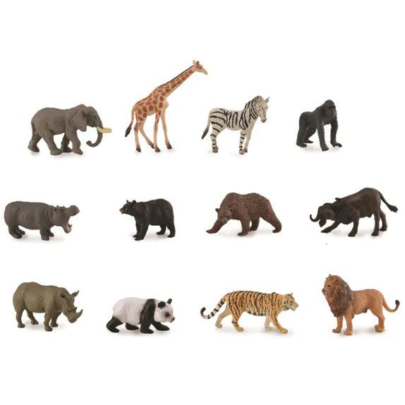 Collecta - Collecta | Mini Wilde dieren - Set met 12 wilde dieren - De Hartjesdief