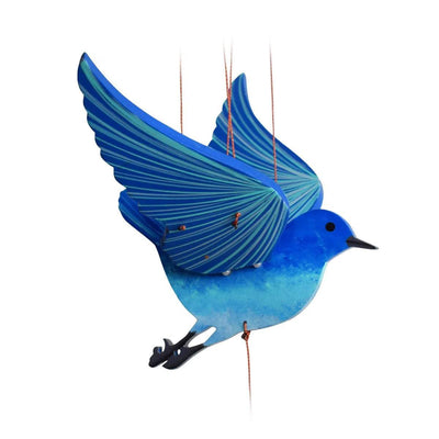 Fair Moms - Fair Moms | Blue Bird of Hapiness - Handgemaakte vliegende mobiel - Fair Trade - De Hartjesdief