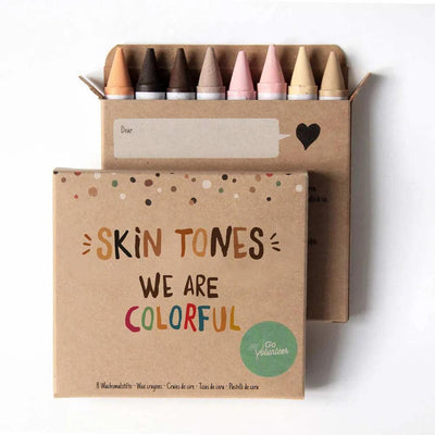 Hautfarben Buntstifte - Hautfarben Buntstifte | Skin Tones - Wax Crayons - De Hartjesdief