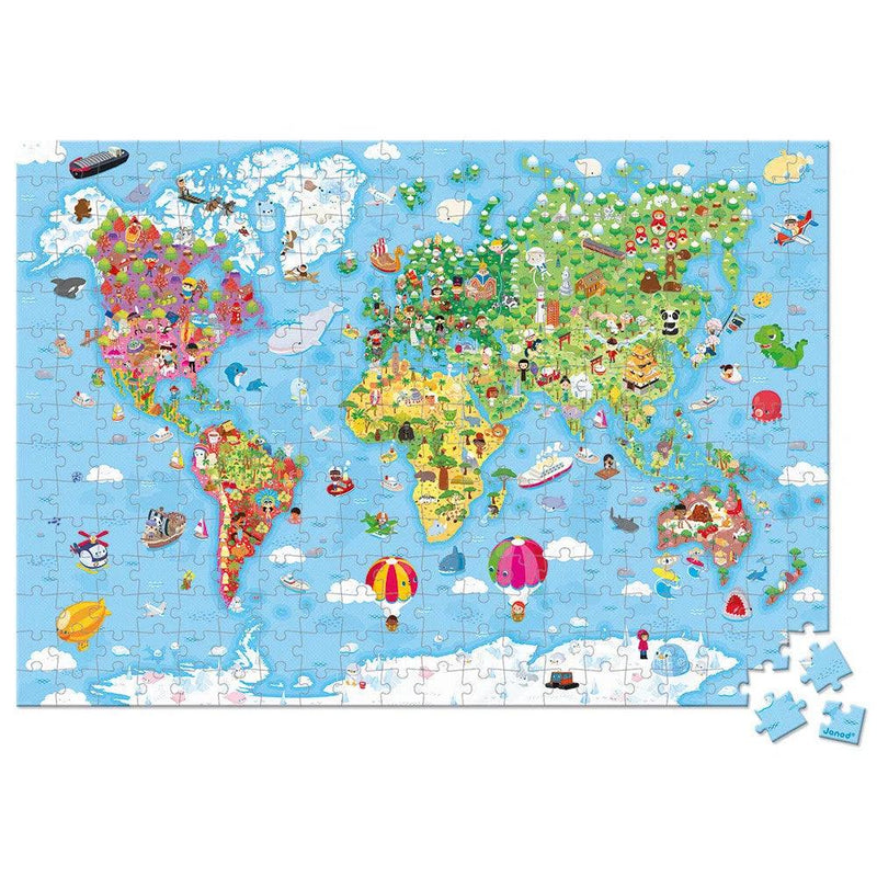 Janod - Janod | Puzzel World Giant - 300 stuks - De Hartjesdief