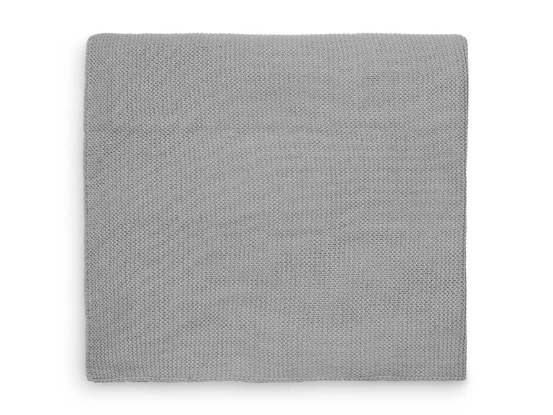 Jollein - Jollein | Deken Ledikant 100x150cm Basic Knit - Stone Grey - De Hartjesdief