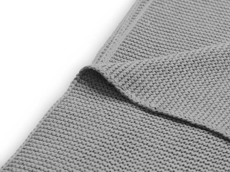 Jollein - Jollein | Deken Wieg 75x100cm Basic Knit - Stone Grey - De Hartjesdief