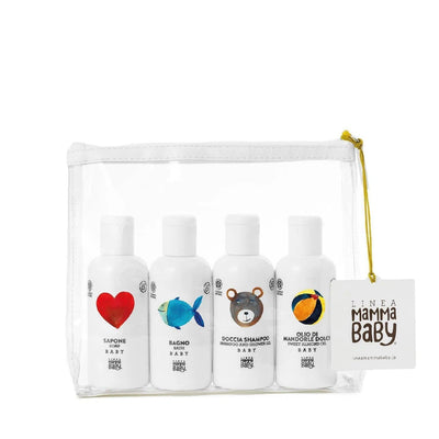 Linea MammaBaby - Linea MammaBaby | Travel set / pochette Cosmos Natural (4 x 100 ml) - De Hartjesdief