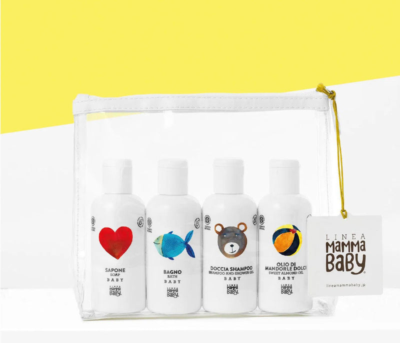 Linea MammaBaby - Linea MammaBaby | Travel set / pochette Cosmos Natural (4 x 100 ml) - De Hartjesdief