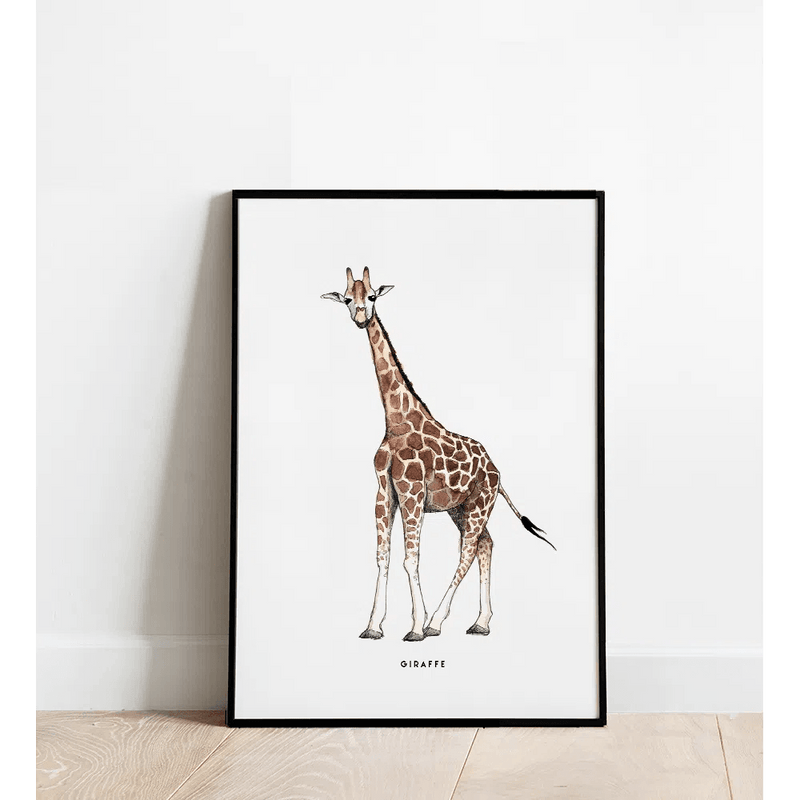 Meesie & Bintje - Meesie & Bintje | Poster Giraf - De Hartjesdief
