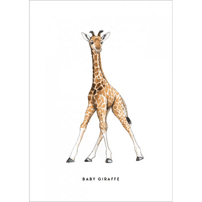 Meesie & Bintje - Meesie & Bintje | Wenskaart Baby Giraf - De Hartjesdief