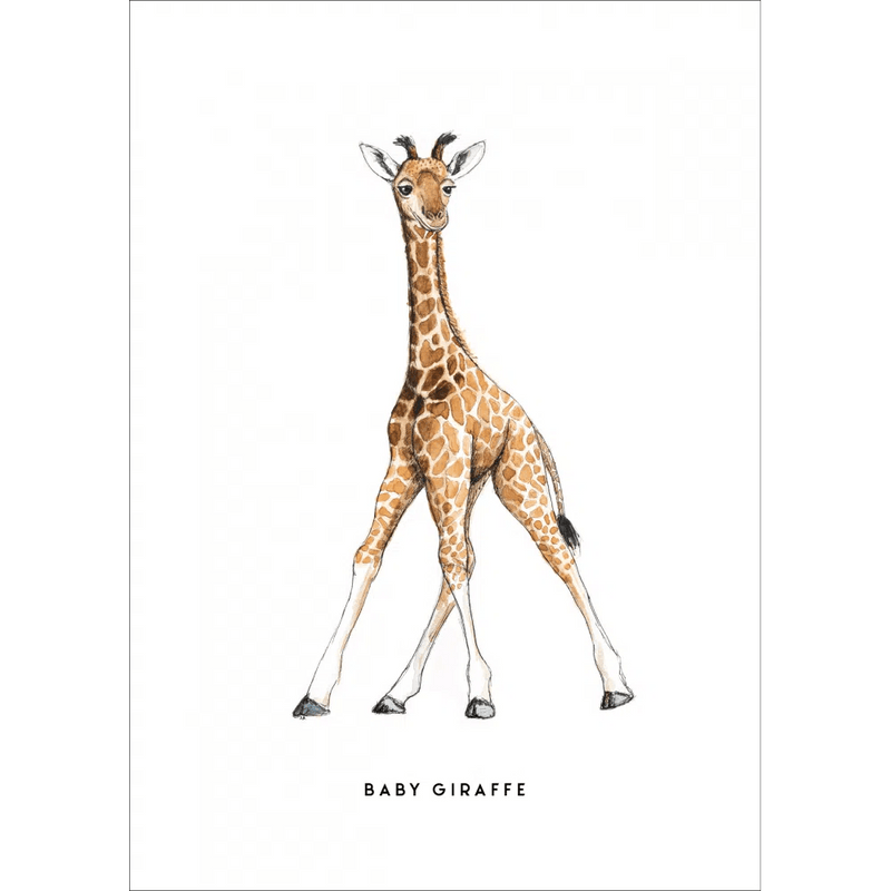 Meesie & Bintje - Meesie & Bintje | Wenskaart Baby Giraf - De Hartjesdief