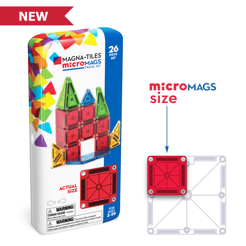 Magna-Tiles | Magnetische tegels - Magnetische tegels - Micromags - Travel Set - 26st