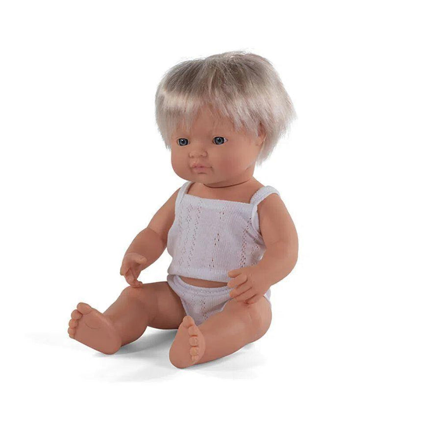 Miniland Poppenkleding Kledingset Rood-Wit Gebreid 38 cm
