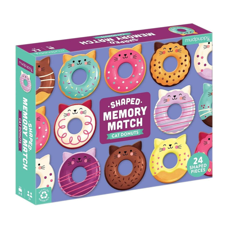 Mudpuppy - Mudpuppy | Shaped Memory - Match/Cat Donuts - De Hartjesdief