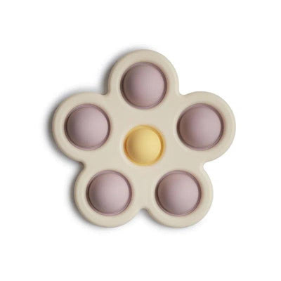 Mushie - Mushie | Press-Toy Flower - Soft Lilac/Daffodil/Ivory - De Hartjesdief