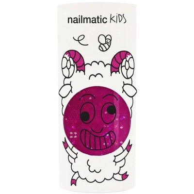 Nailmatic - Nailmatic | Kids Nail Polish - Nagellak 8 ml - Sheepy - Glitte Raspberry - De Hartjesdief