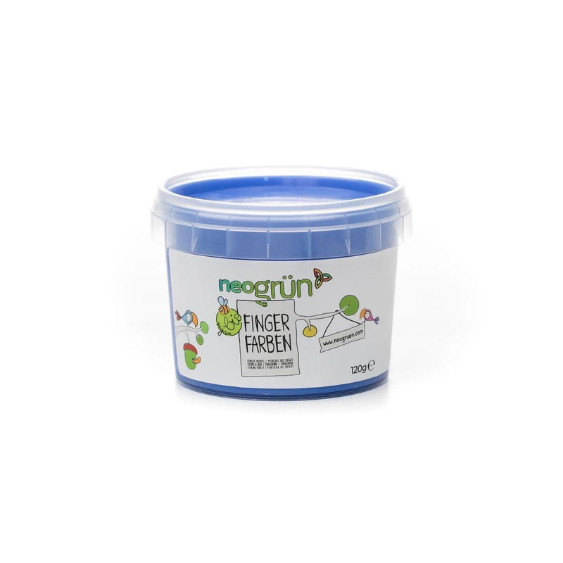 Neogrün - Neogrün | Natuurlijke Vingerverf 120gram Blauw (1 potje) - De Hartjesdief