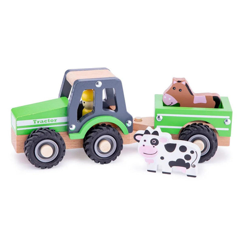 New Classic Toys - New Classic Toys | Tractor met Aanhanger - Hooibalen - Groen - De Hartjesdief