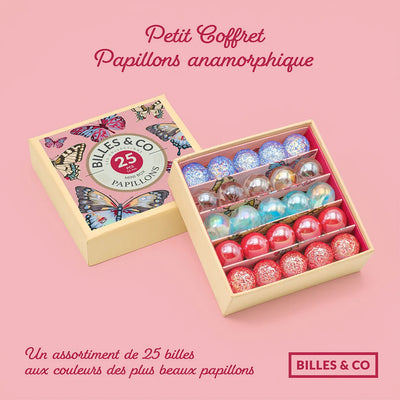 Billes & Co | Set knikkers - Butterfly 'Anamorphic' - Mini Box