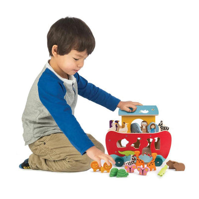 Tender Leaf Toys - Tender Leaf Toys | Ark van Noah sorteerboot - De Hartjesdief