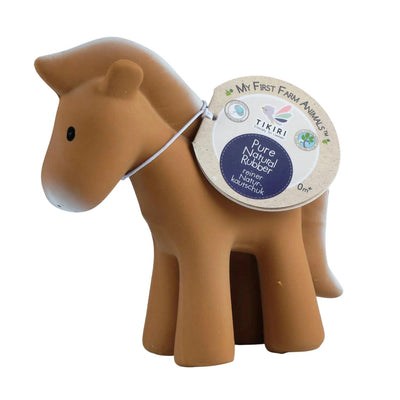 Tikiri - Tikiri | Horse - Natural Rubber Baby Teether Rattle & Bath Toy - De Hartjesdief