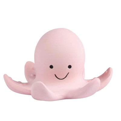 Tikiri - Tikiri | Octopus - Natural Rubber Baby Teether Rattle & Organic Bath Toy - De Hartjesdief