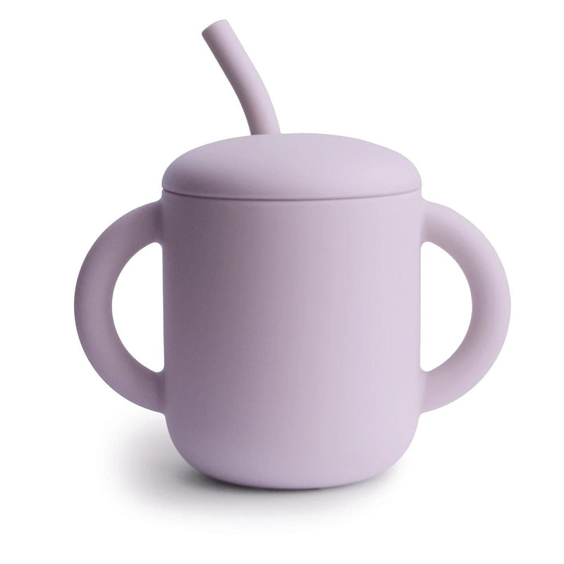 Mushie - Mushie | Training Cup+ Straw - Soft Lilac - De Hartjesdief