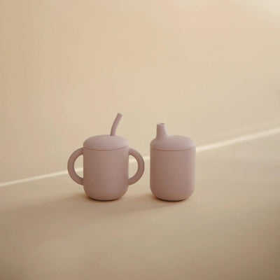 Mushie - Mushie | Training Cup+ Straw - Soft Lilac - De Hartjesdief