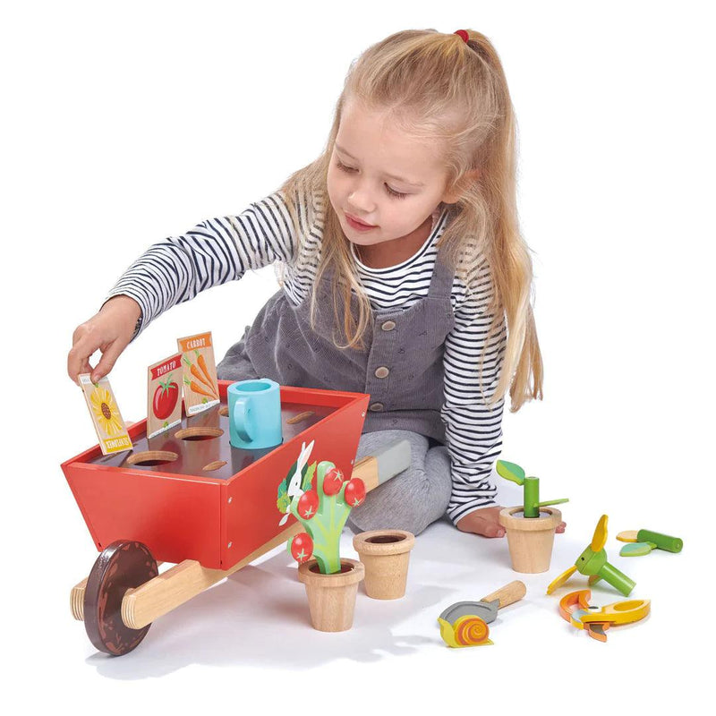 Tender Leaf Toys - Tender Leaf Toys | Kruiwagen met tuinset - De Hartjesdief